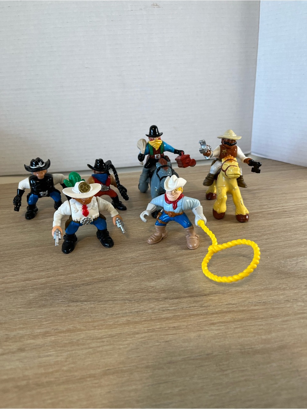 Fisher-Price Western Cowboy Action Figures Set with Yellow Lasso